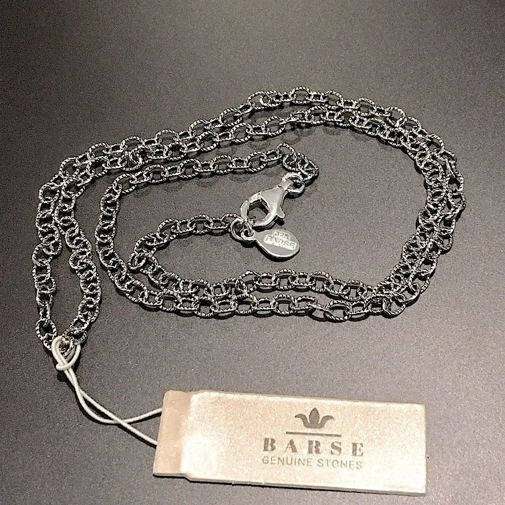 BARSE Textured Links Sterling Silver Necklace 20” - Picture 3 of 10